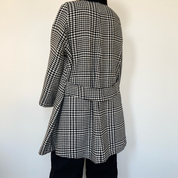 H&M Houndstooth mod bell sleeve coat size 4 - Picture 6 of 7